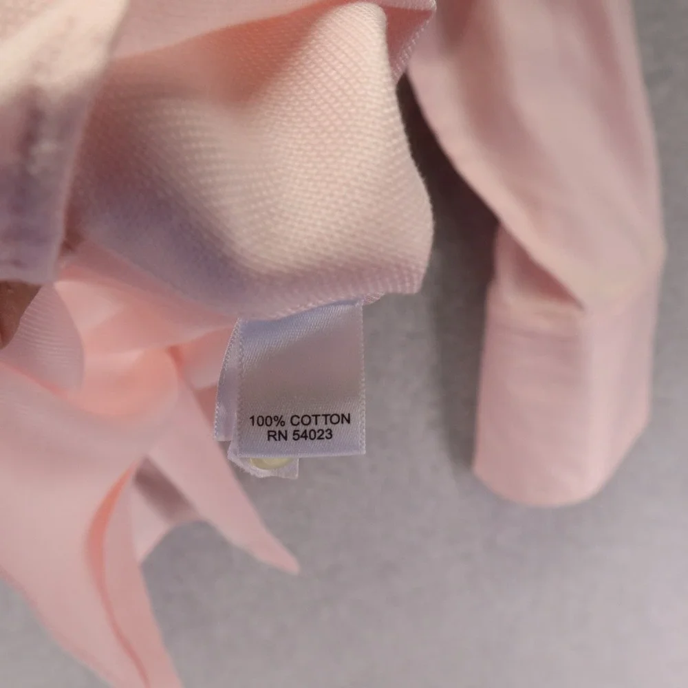 Banana Republic Shirt Mens Medium Slim Fit French Cuff Button Pink‎ Long Sleeve